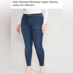 Old Navy Rockstar Super Skinny High Rise Jeans 18 Plus